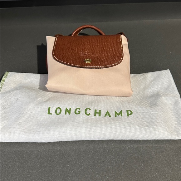 NEW! Longchamp Le Pliage Original Cream and Brown Backpack - Picture 5 of 5